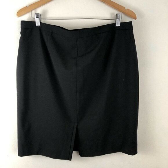 Armani Exchange A|X Black Skirt Wool Blend 14 - Picture 2 of 9